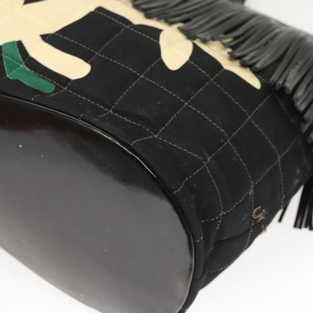 Chanel Chocolate Bar Black Canvas Handbag (Pre-Owned) - Picture 9 of 16